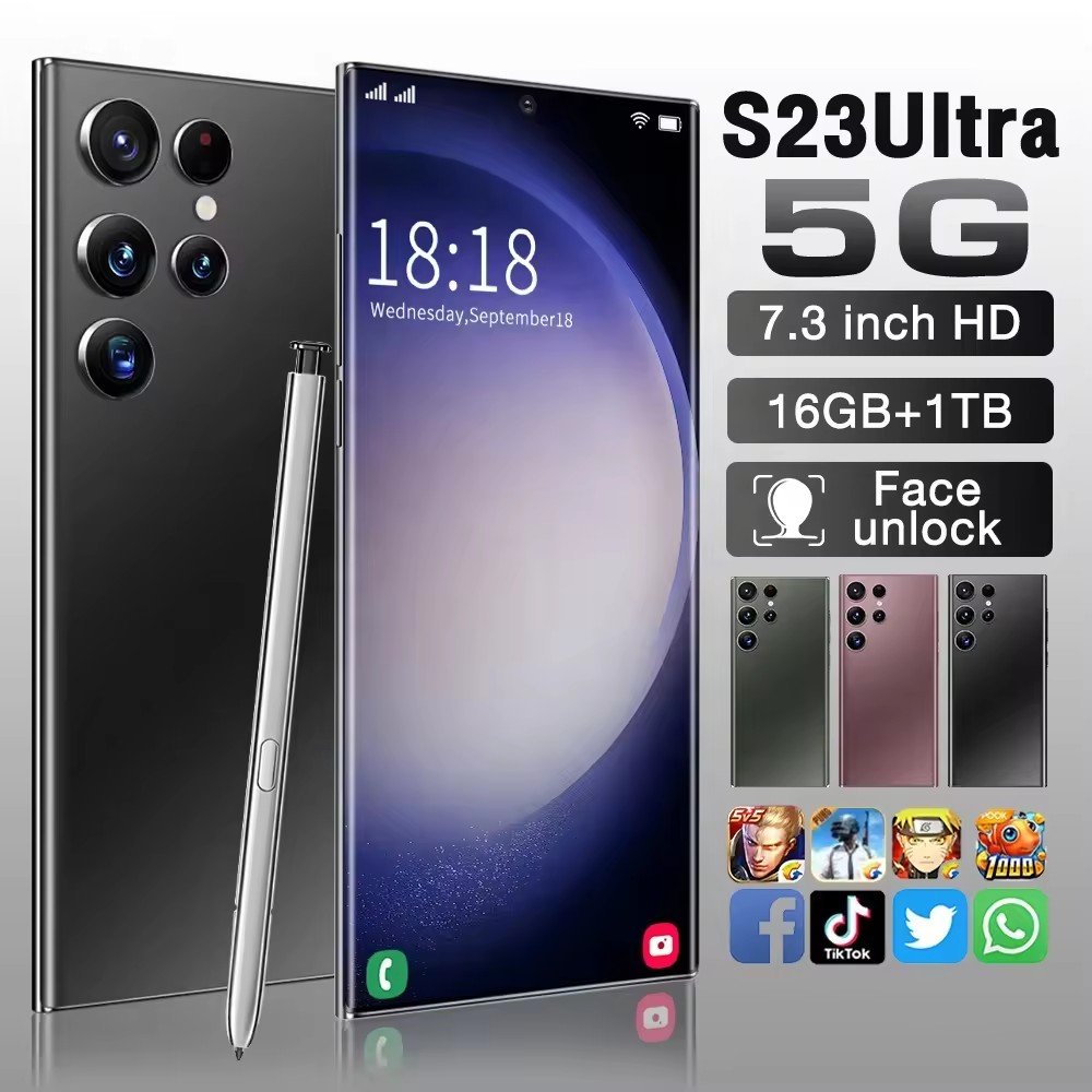 Original 5g Cheap Phone cash on delivery S23 Ultra Celular 6.8 Inch 16gb+1tb Android rugged Mobile Phones 3g 4g de smartphones